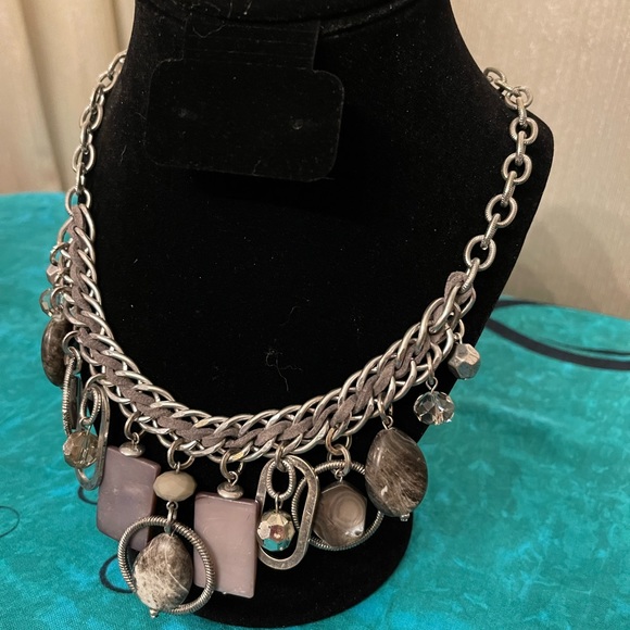 Laura Ashley Jewelry Laura Ashley Necklace Stone And Silver Color